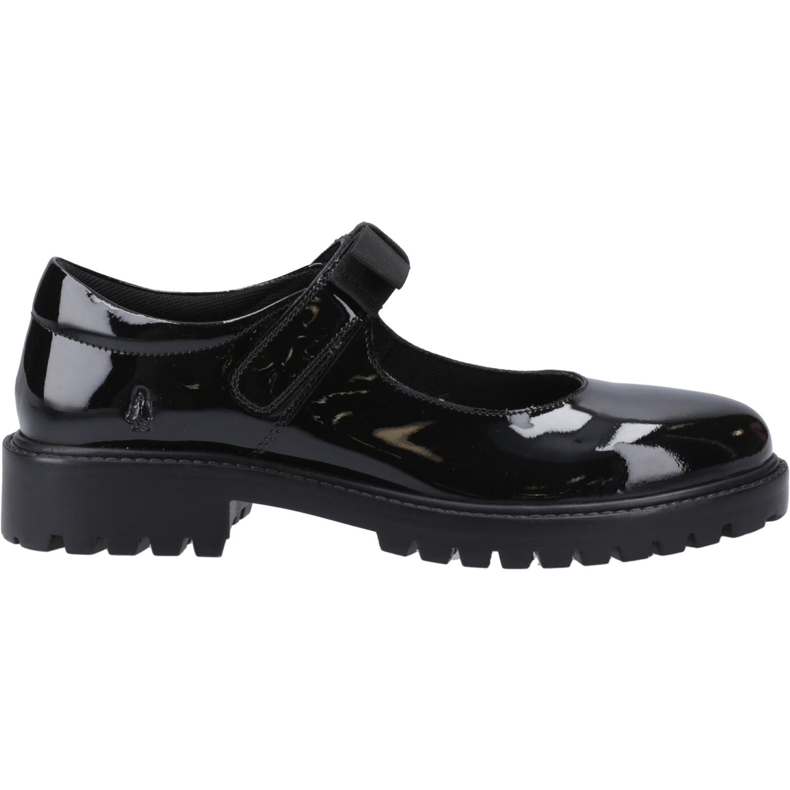 Hush Puppies Astrid Bow Patent Leather Youth Girl's Black Shoe