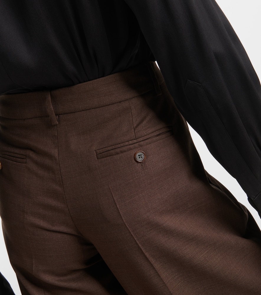 Wool wide-leg pants
