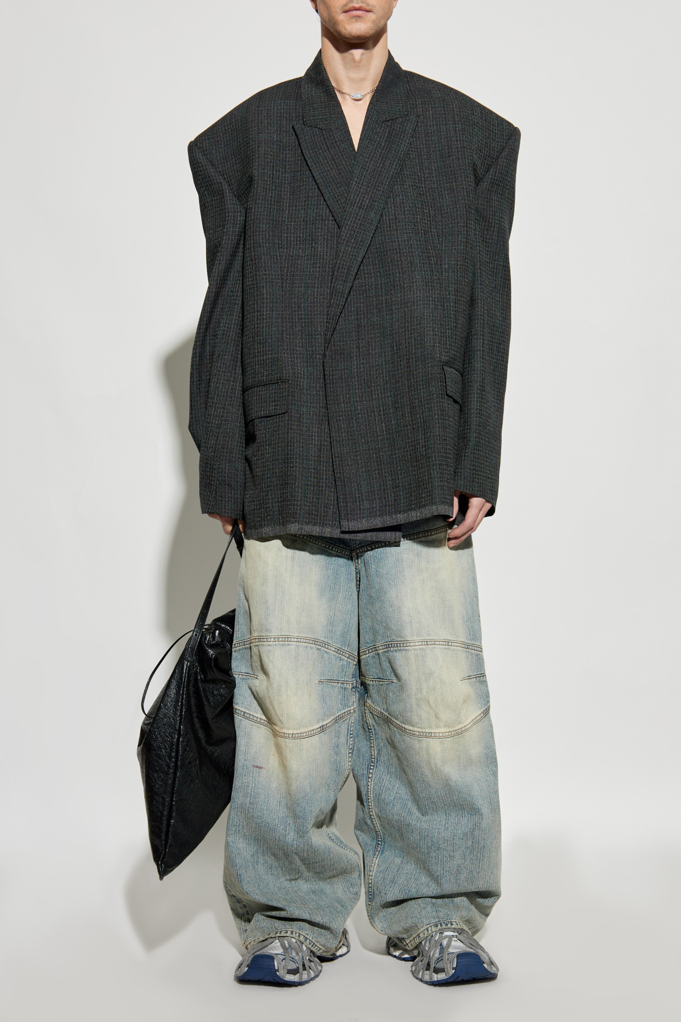 Wool Blazer, Men's, Grey