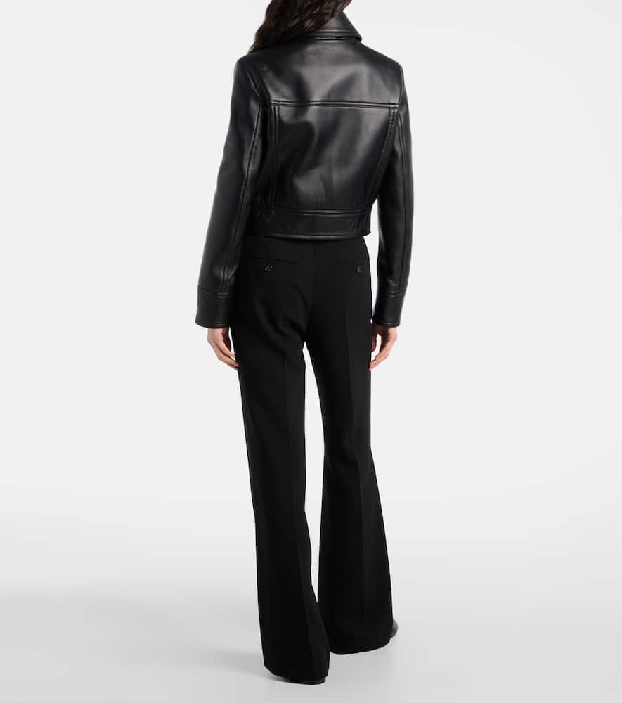 Caron cropped leather jacket