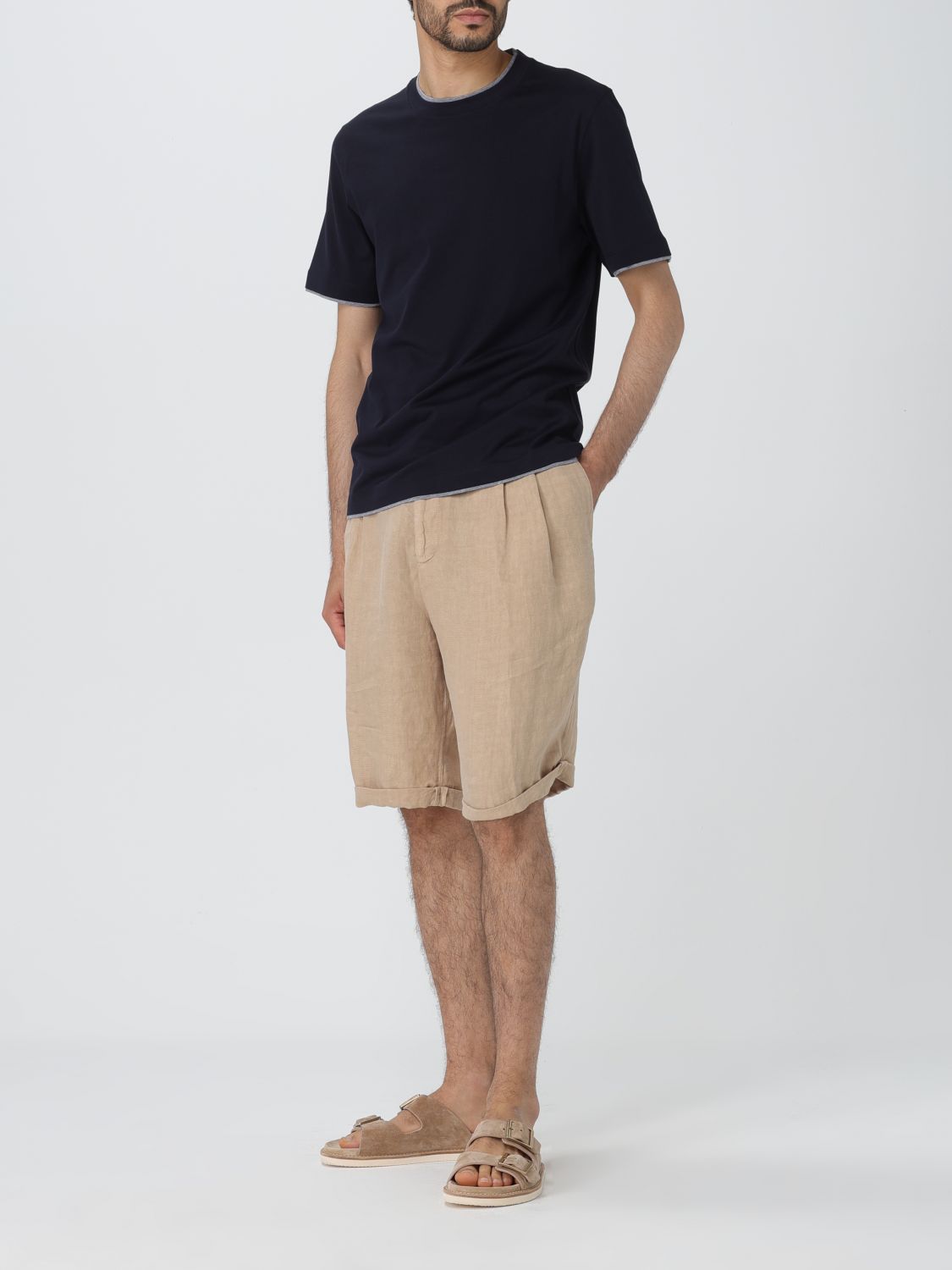 Short Men color Beige