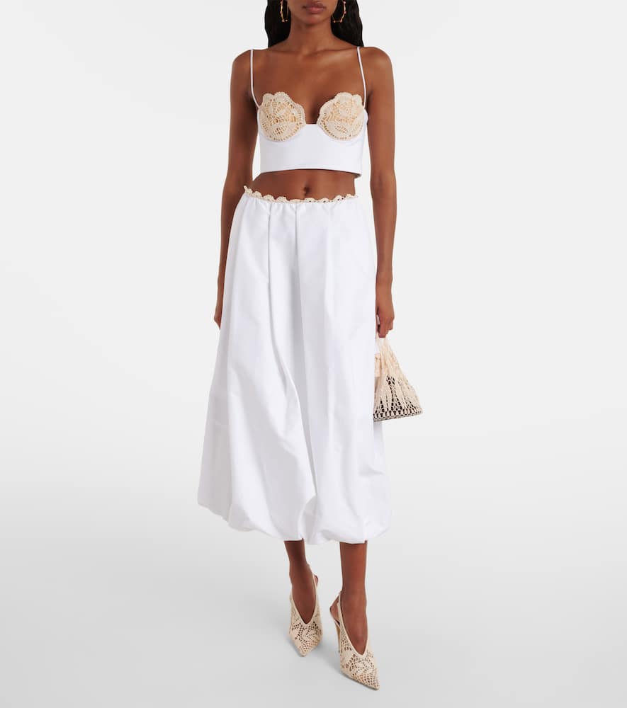 Crochet cotton bustier top