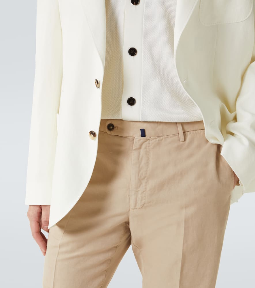Linen and cotton straight pants