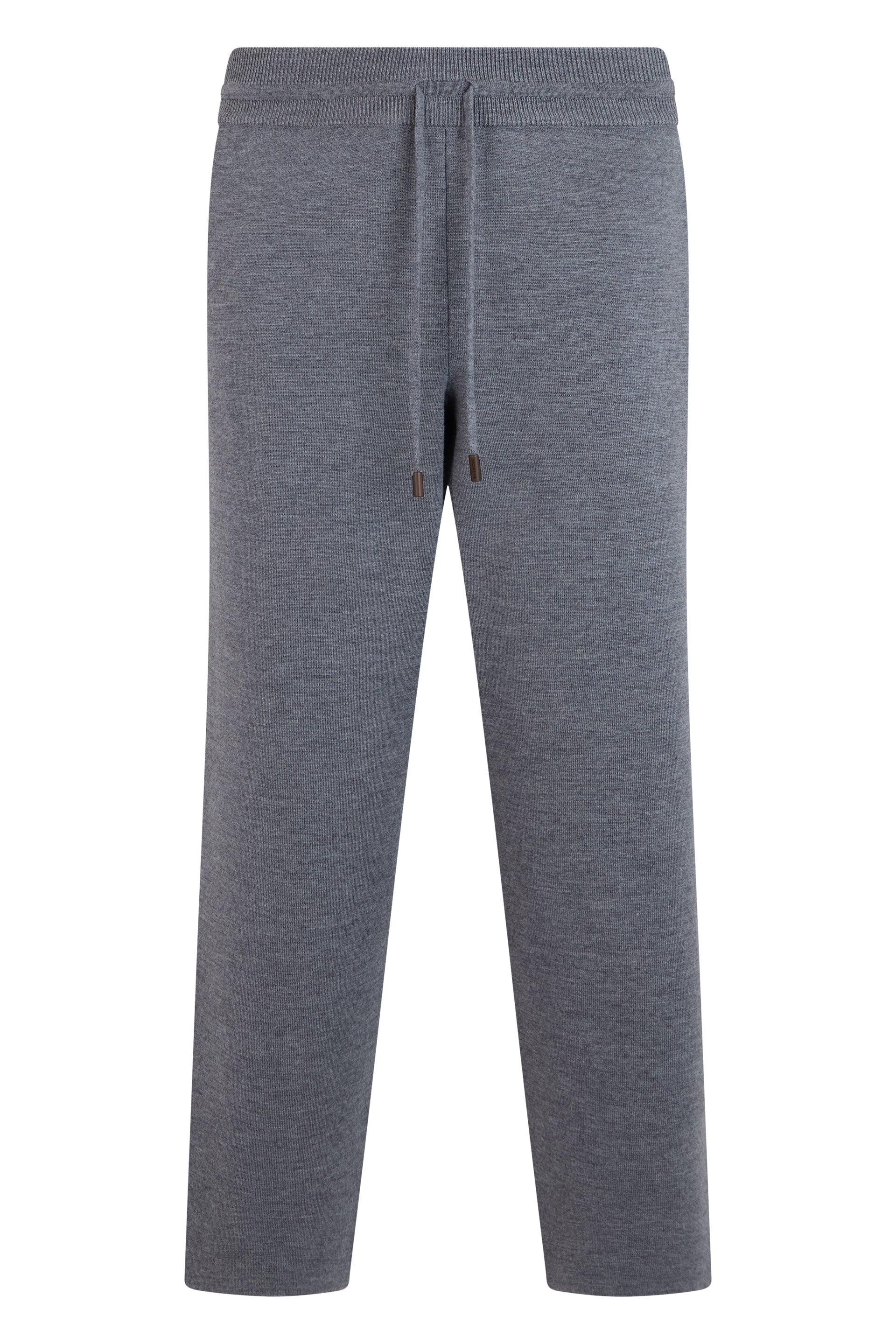 Virgin Wool Joggers — Gray