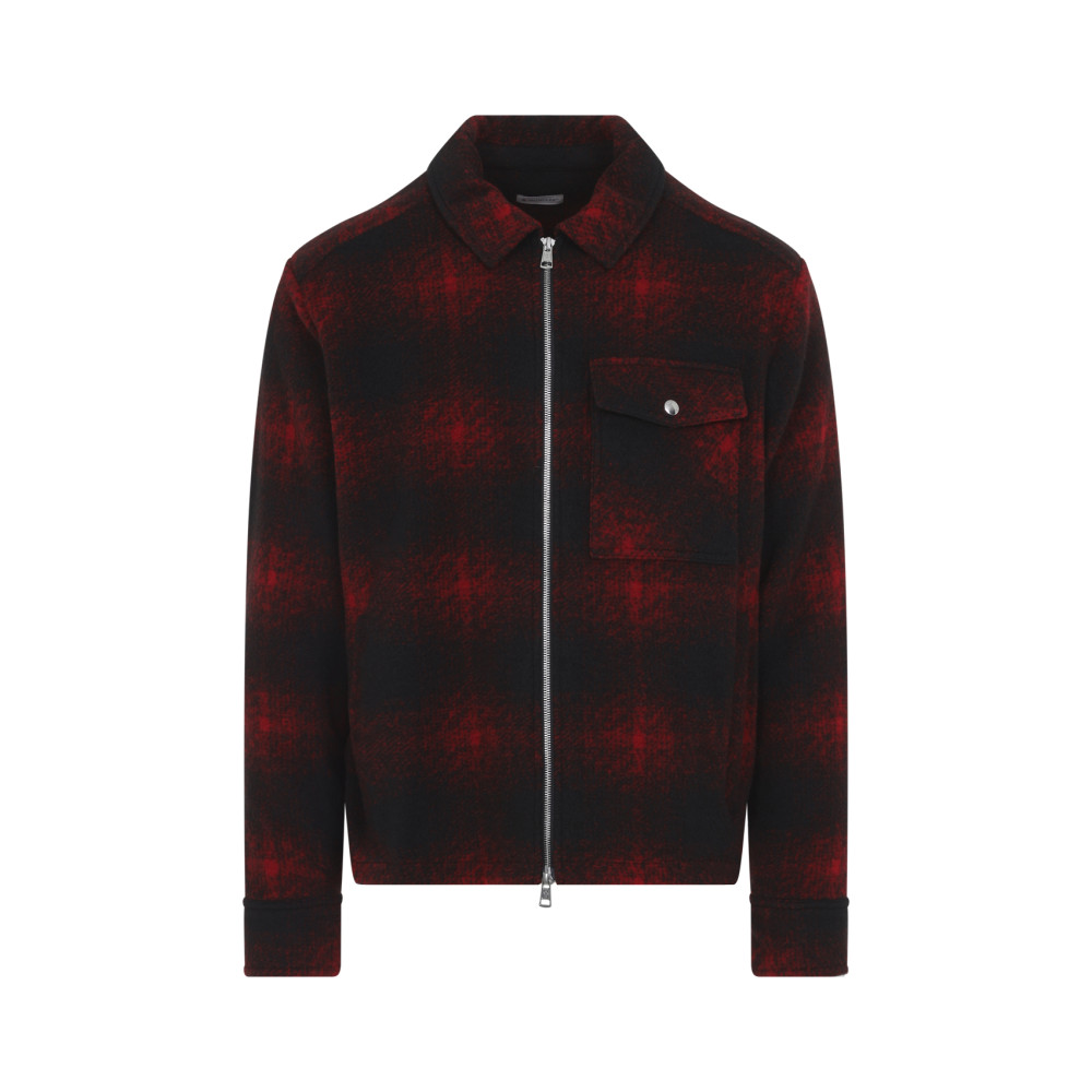Red Checked Shirt Jacket