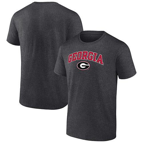Men's Fanatics Heather Charcoal Georgia Bulldogs Campus T-Shirt - Size 2xl