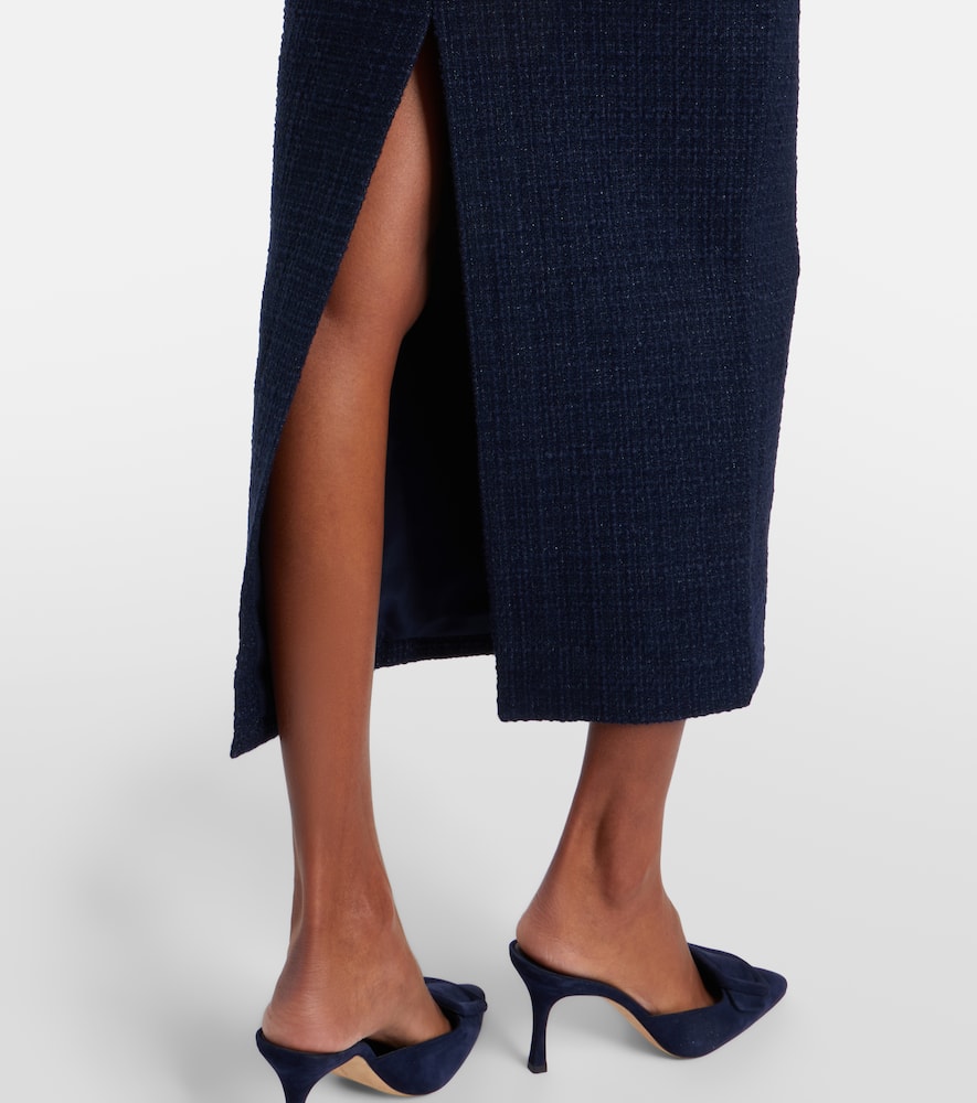 Bouclé midi skirt