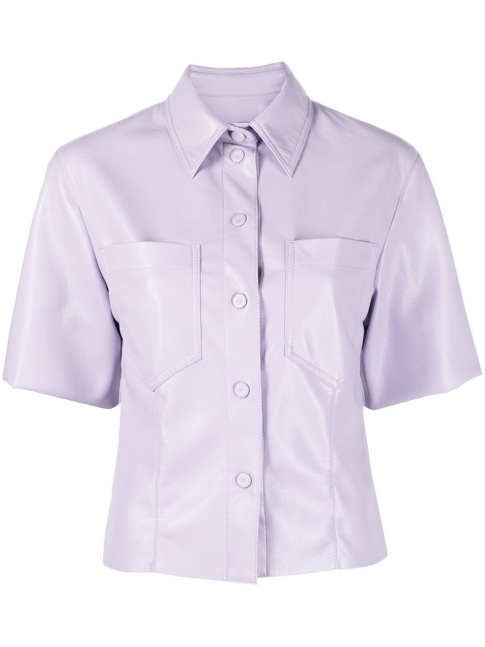 Sabine coated short-sleeve shirt - Purple