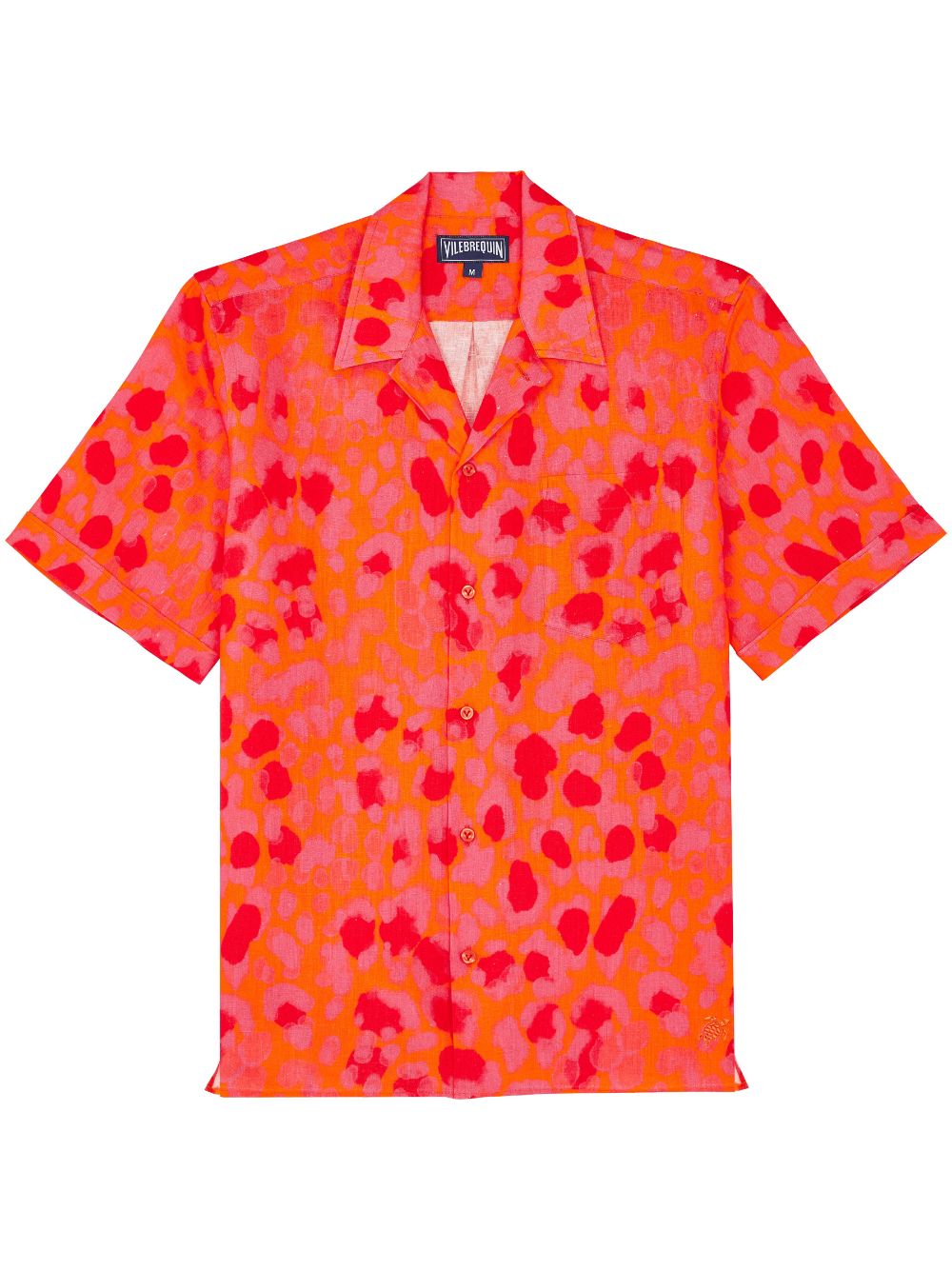 Linen bowling shirt - Orange