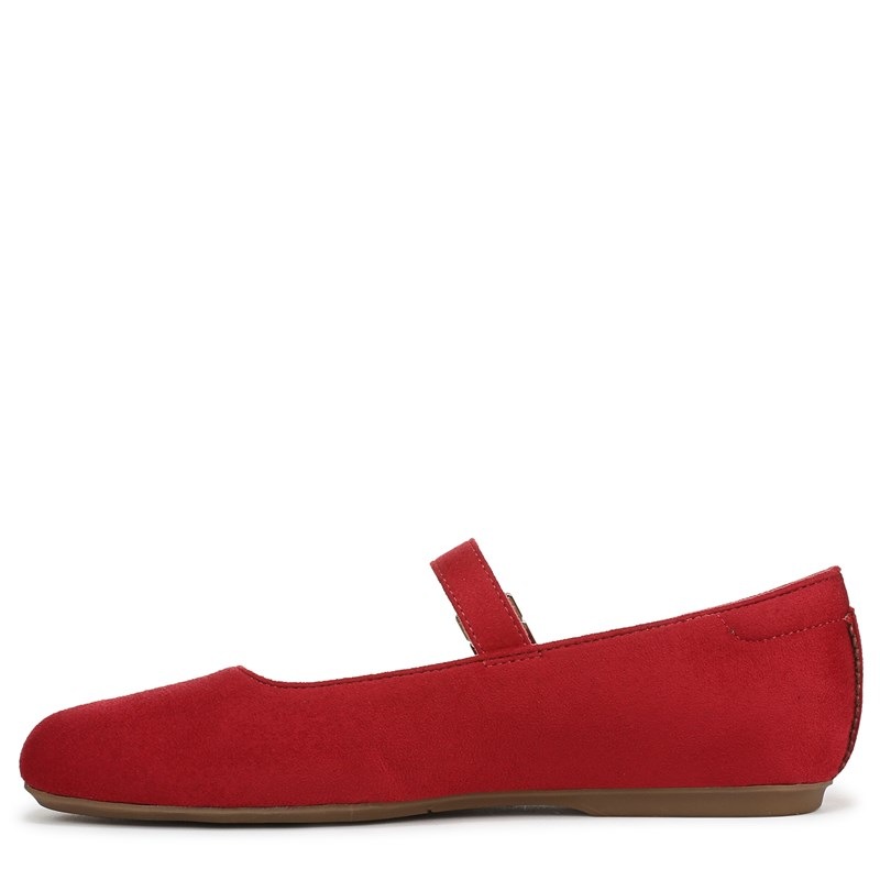 Women's Wexley Mary Jane Ballet Flat Shoes (Red Fabric)