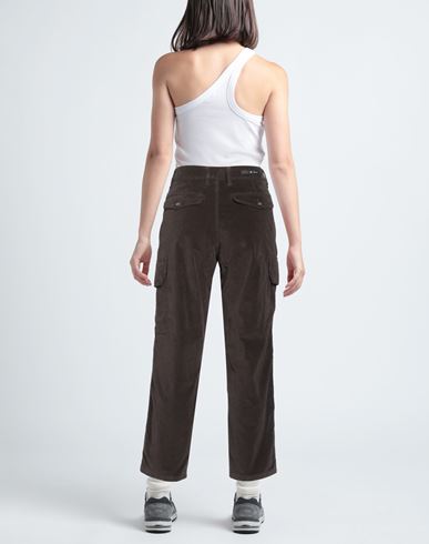 Cigala's Woman Pants Dark brown Size 25 Cotton, Elastane