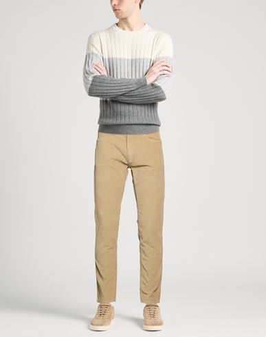 Man Pants Mustard Size 32 Cotton, Elastane