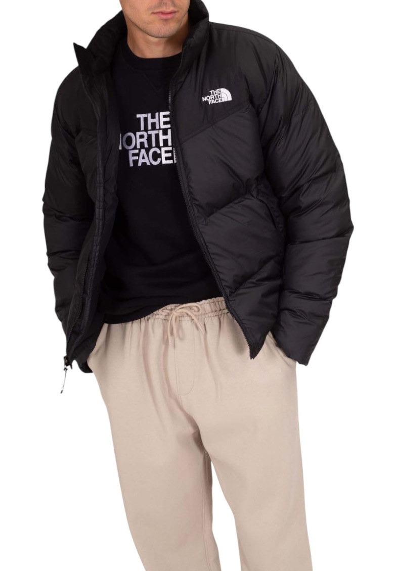 Black Quilted Mock Collar Jacket