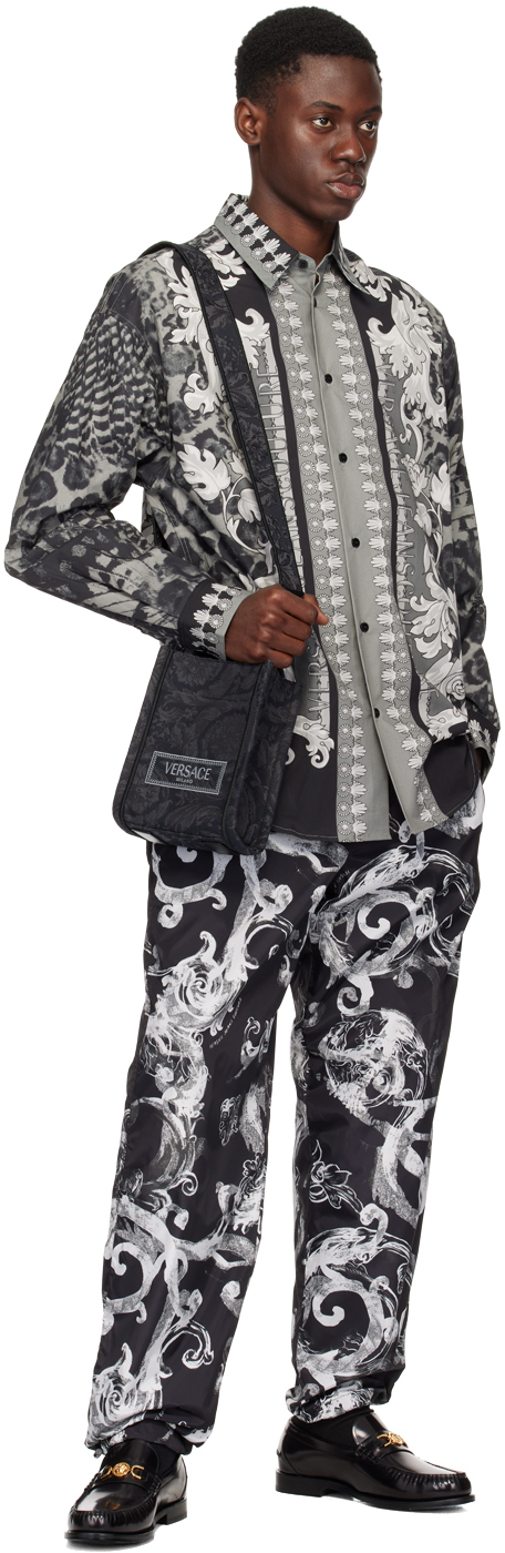 Versace Jeans Couture Black & Gray Animalier Shirt