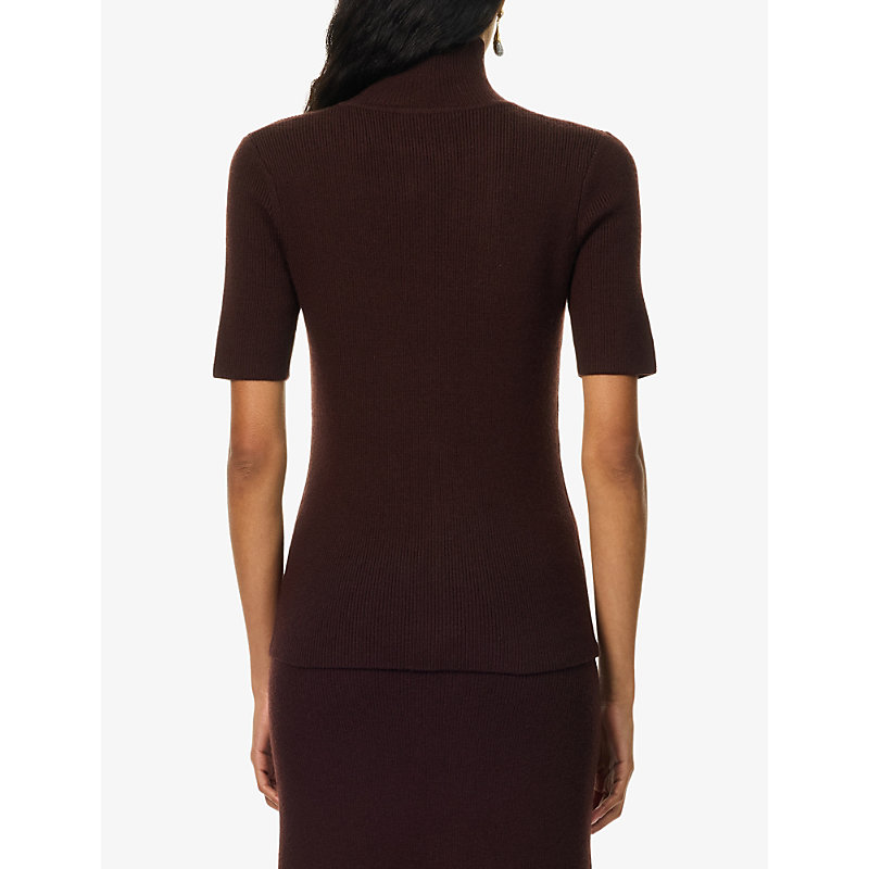 Womens Silvina Buckle-Embellished Wool Top