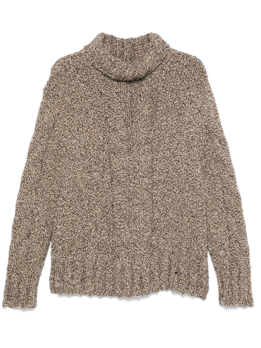 Marl-knit sweater - Brown