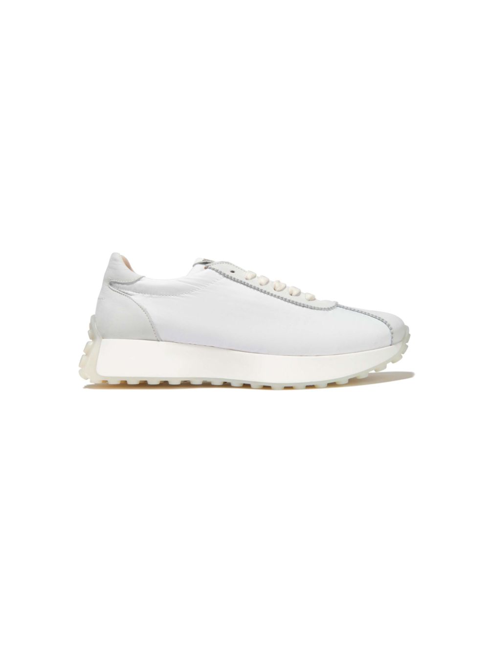 Leather lace-up sneakers - White