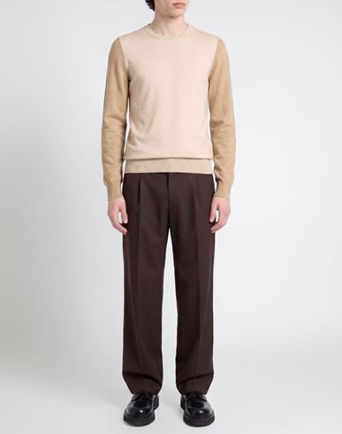 Man Sweater Beige Size L Wool