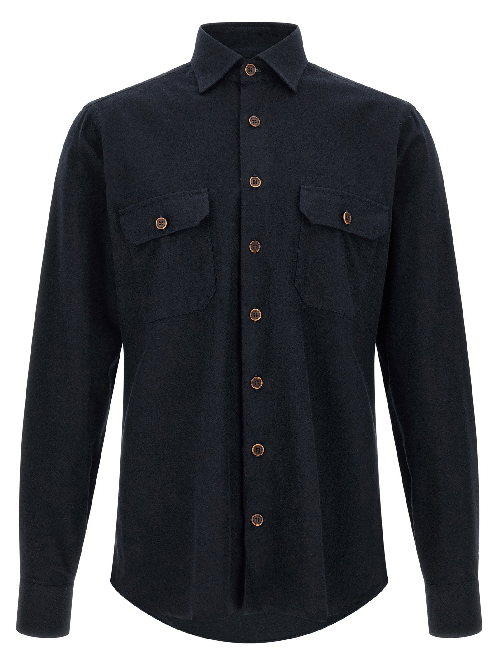 Pure Cotton Shirt — Navy