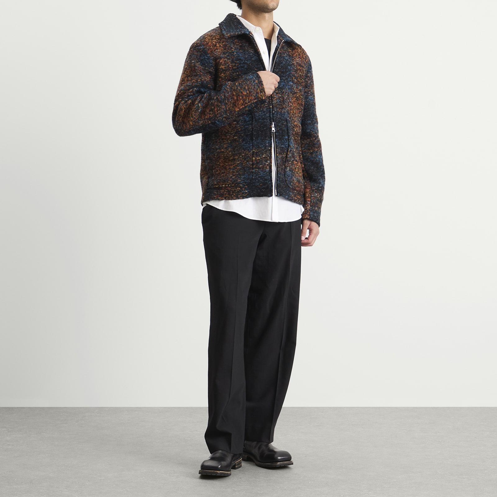 Men's Gael Boucle Wool Jacket Blue Multi