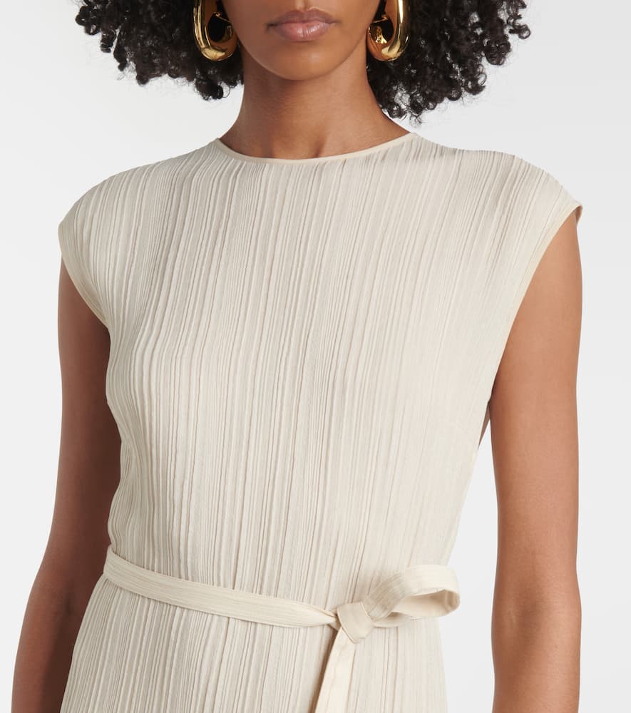 Garnier pleated jacquard midi dress