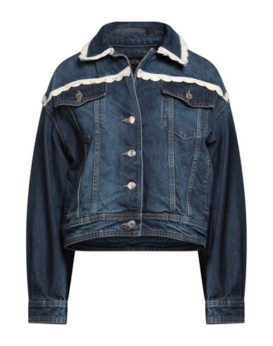 Woman Denim outerwear Blue Size 6 Cotton, Polyester