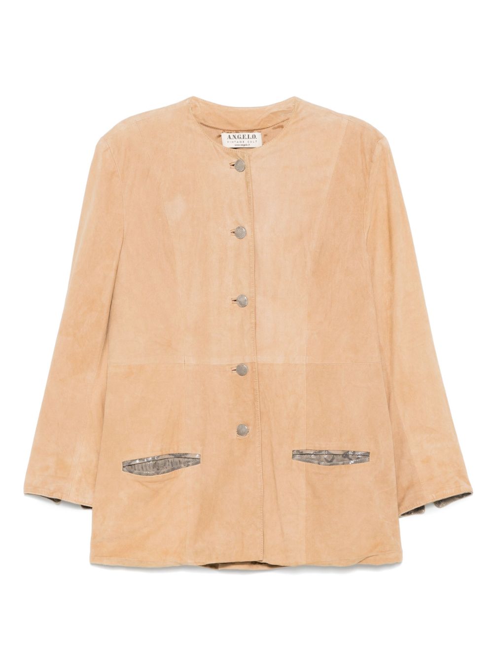 1990s pre-owned suede jacket - Neutrals