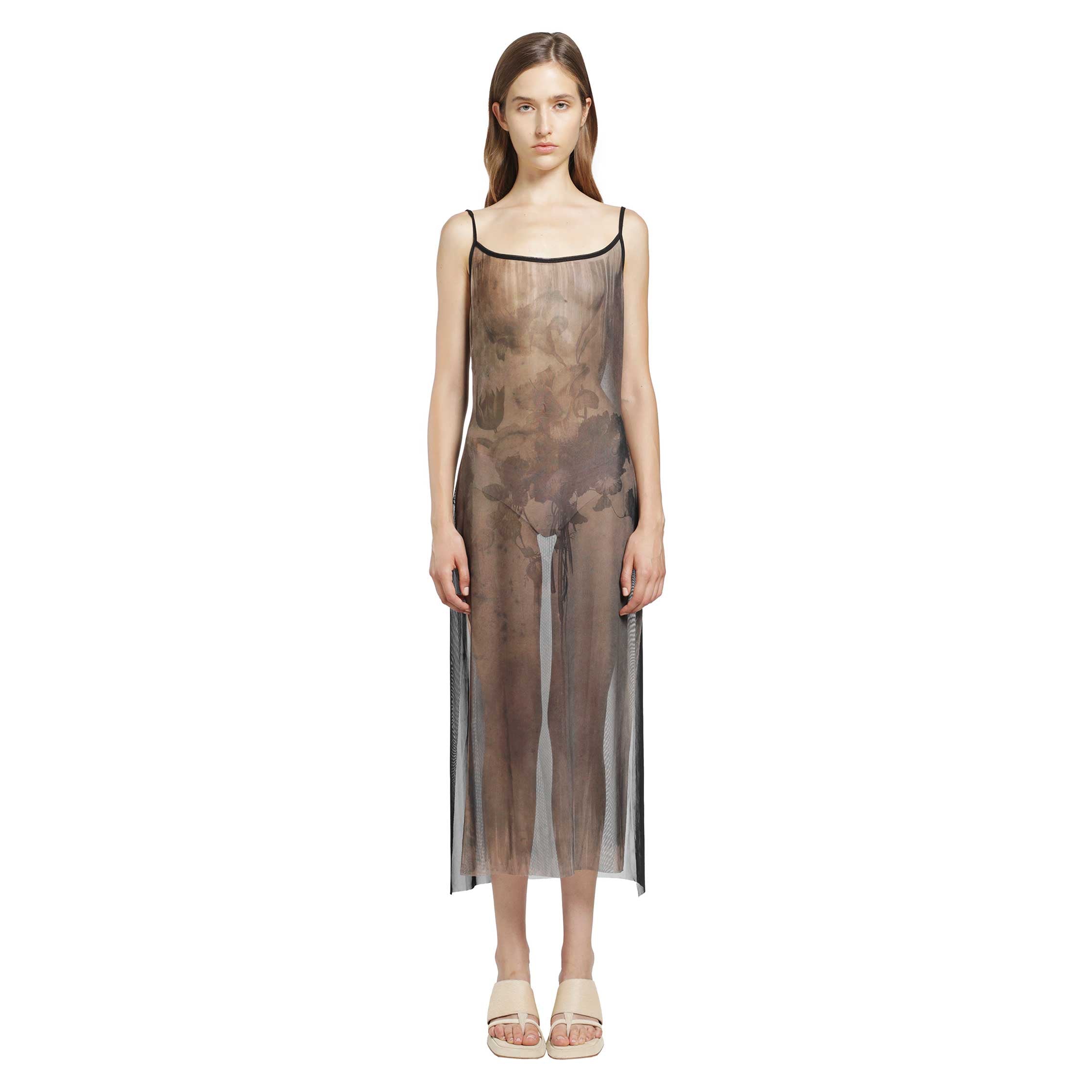 Sheer Slip Midi Dress