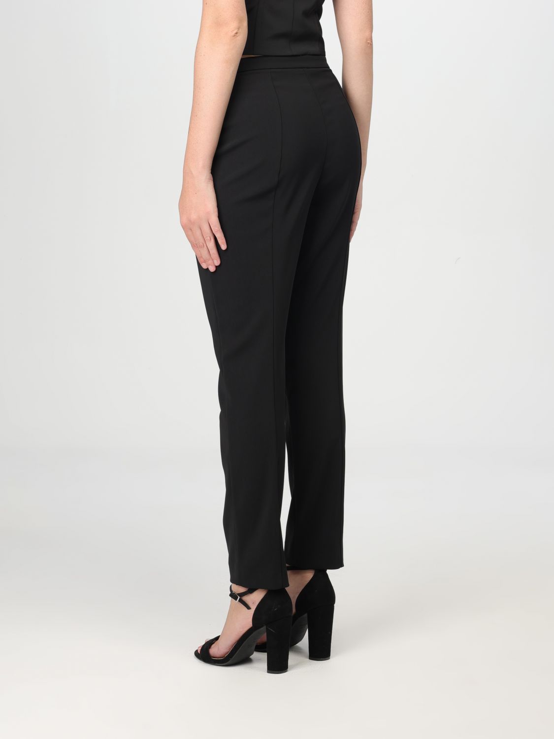 Essential cropped trousers - Black