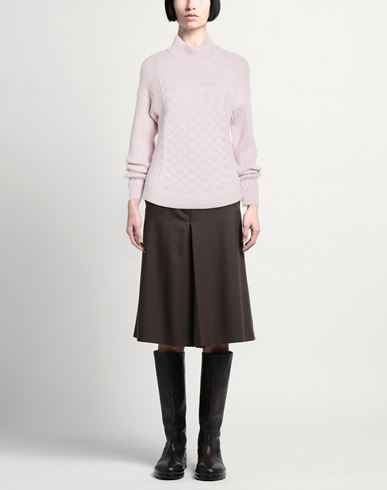 Woman Turtleneck Light pink Size M Merino Wool
