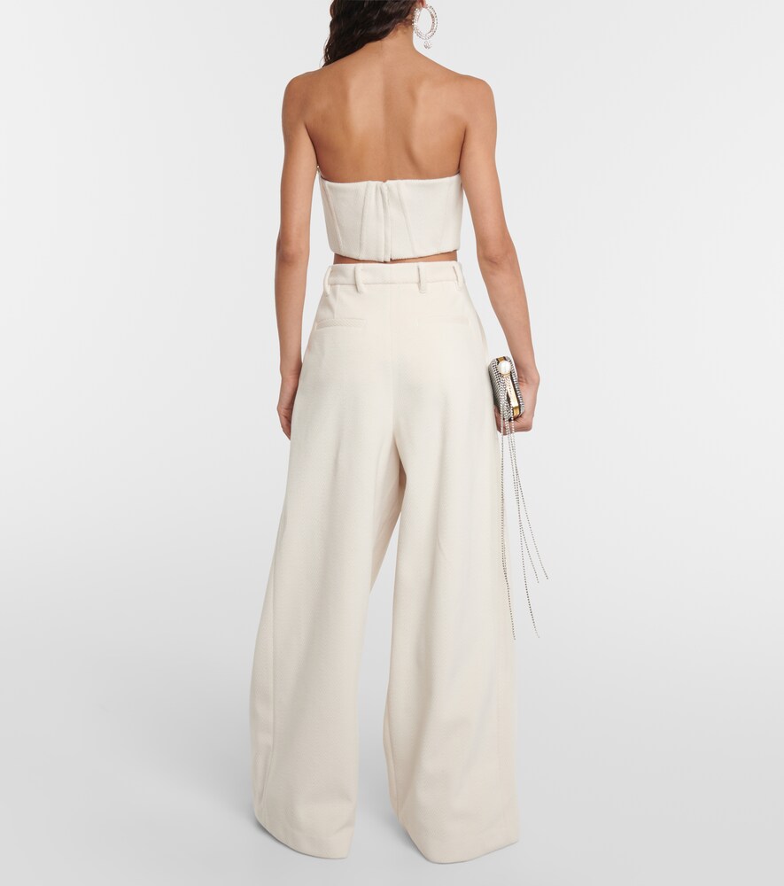 High-rise wide-leg pants