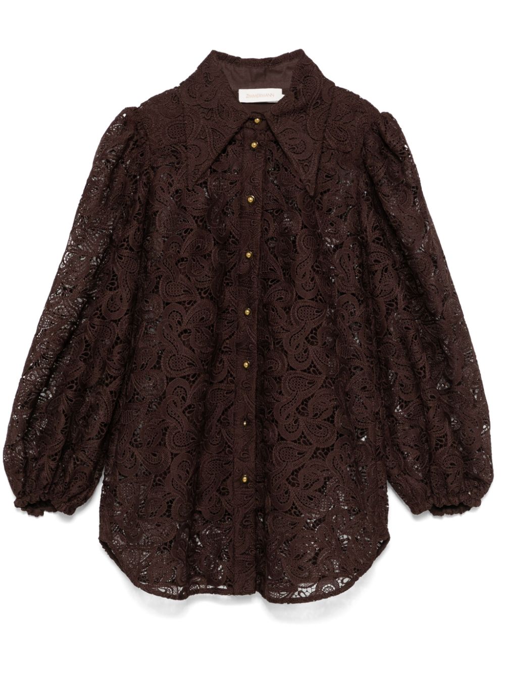 Illustration Lace blouse - Brown