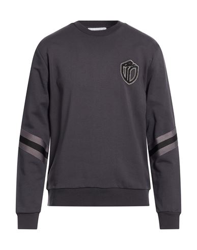 Man Sweatshirt Charcoal Size L Cotton