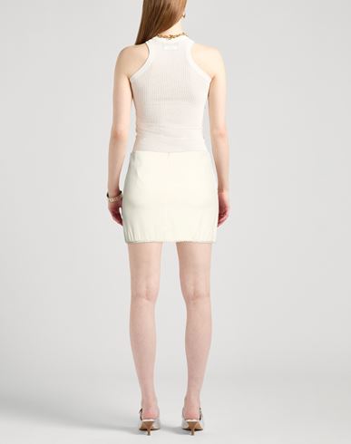 Woman Mini skirt Ivory Size L Polyester, Viscose, Elastane