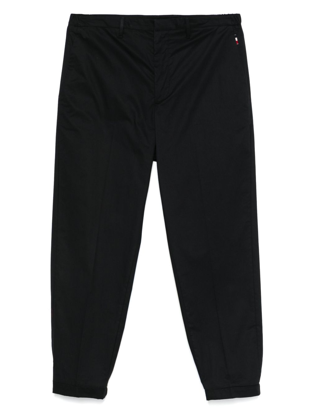 Cotton straight-leg trousers - Black