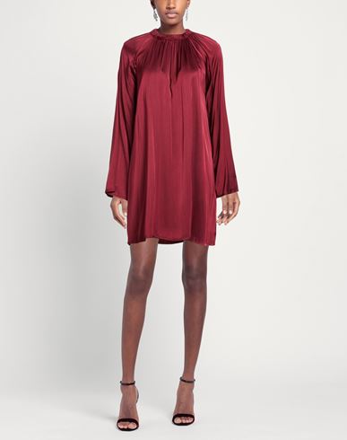 Woman Mini dress Burgundy Size M Viscose, Elastane