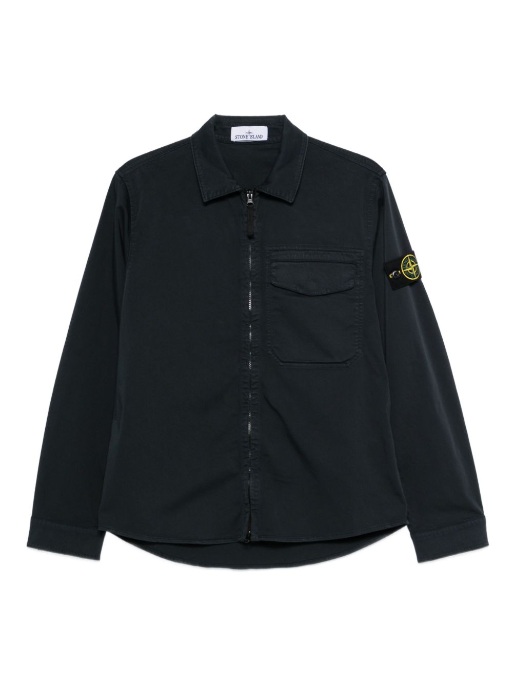 Men's Chest Patch Pocket Jacket with Flap, Concealed Buttons, Two-Way Zip & Snap Cuffs