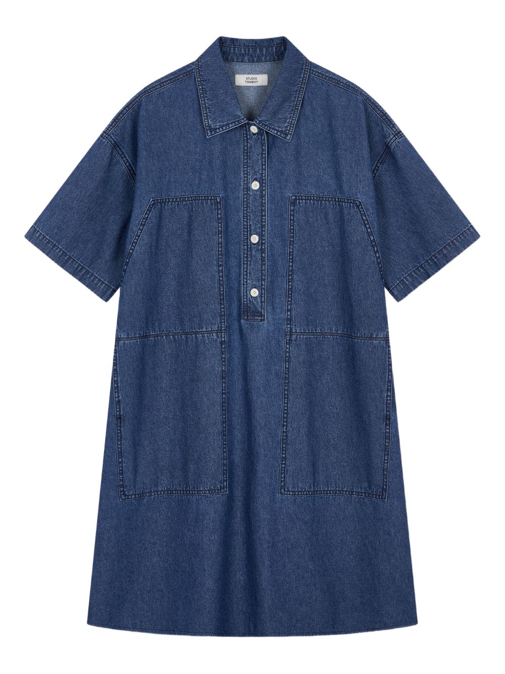 Denim shirt dress - Blue