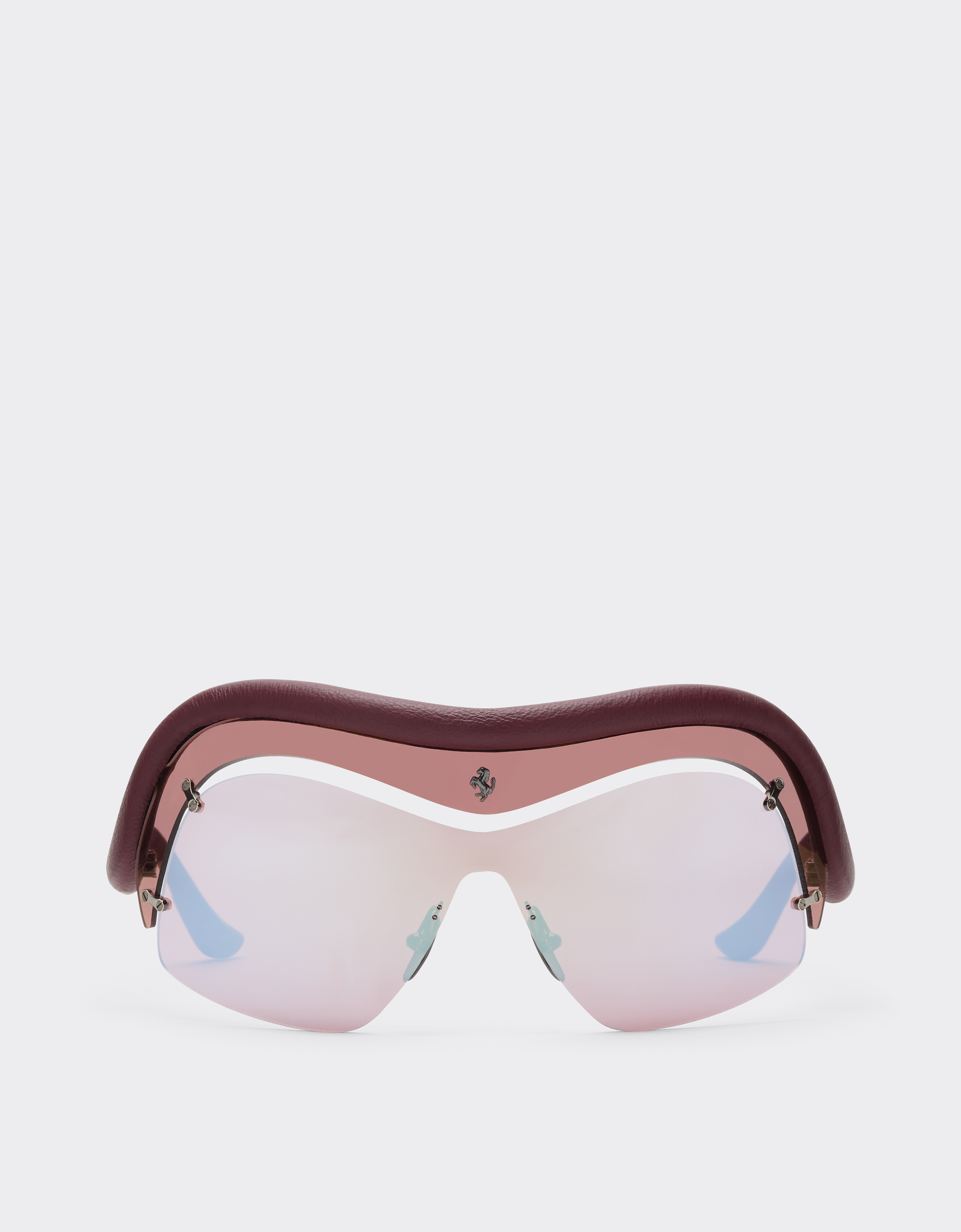 Limited Edition sunglasses in injected and leather with red and light gray lenses