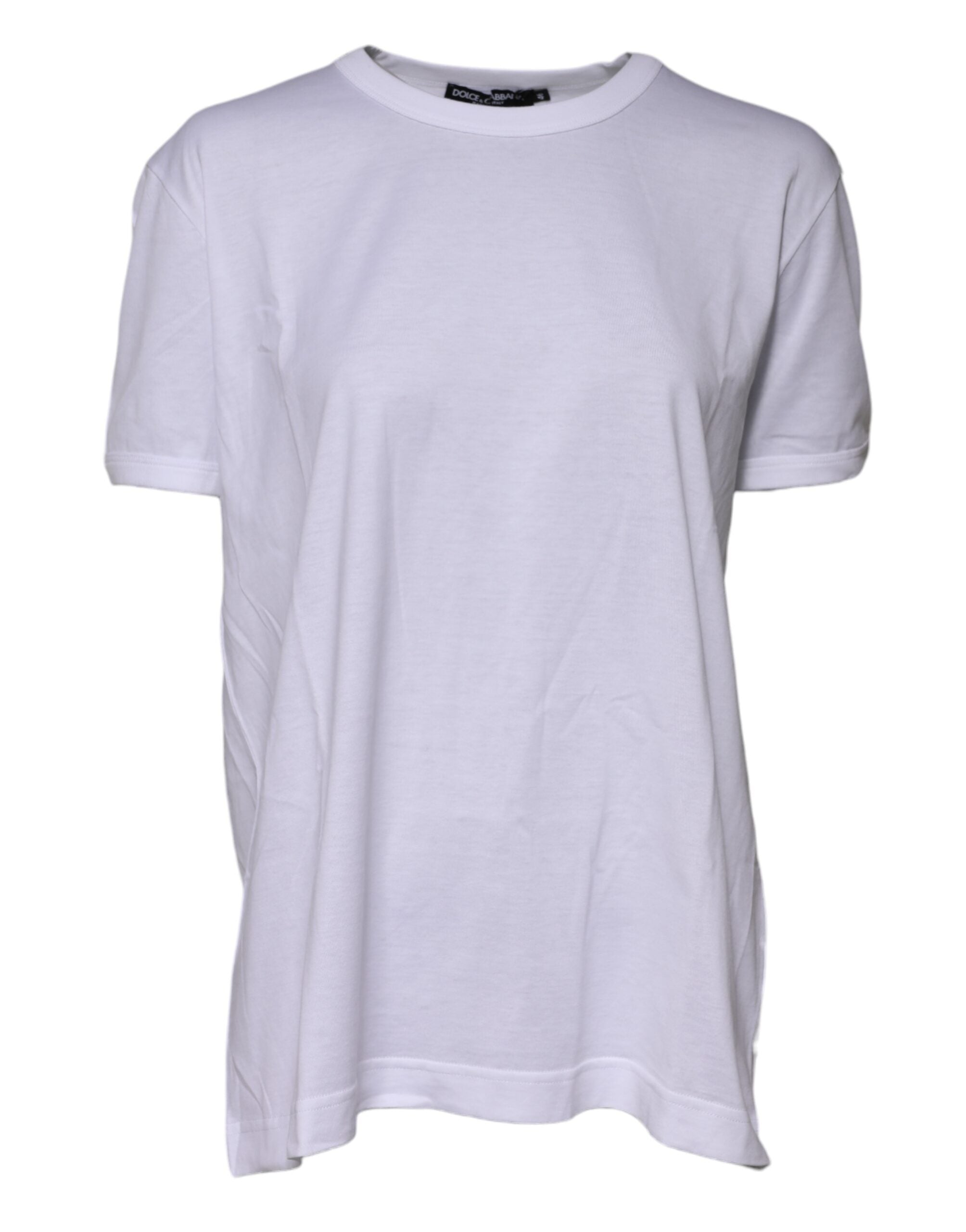 Crew Neck Cotton T-Shirt — White
