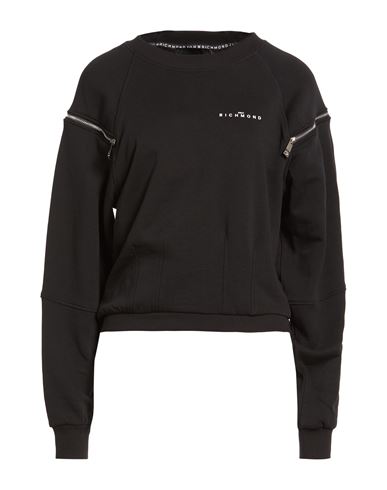 Woman Sweatshirt Black Size M Cotton