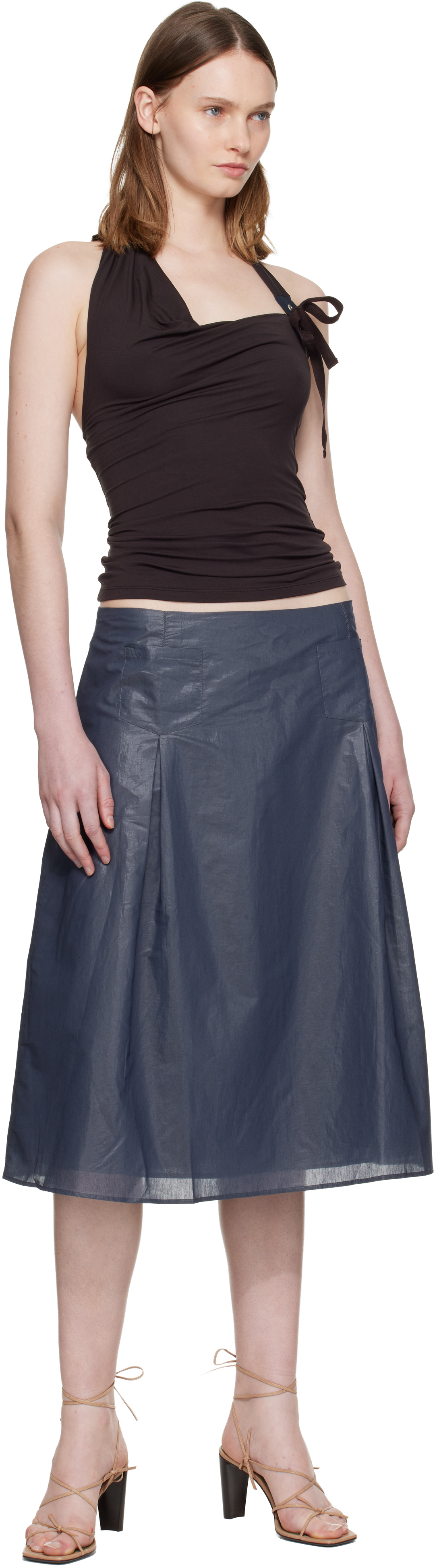 Brown Simulet Tank Top