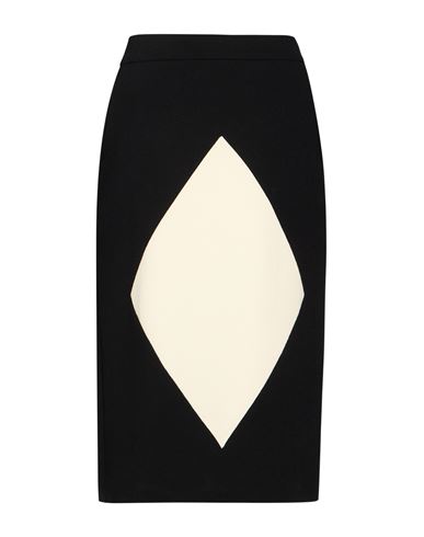 Woman Midi skirt Black Size 4 Merino Wool
