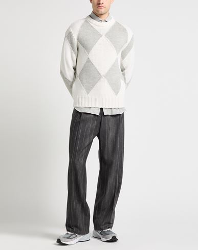 Lardini Man Sweater Ivory Size S Wool