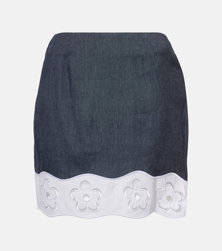 Margaux linen-blend miniskirt