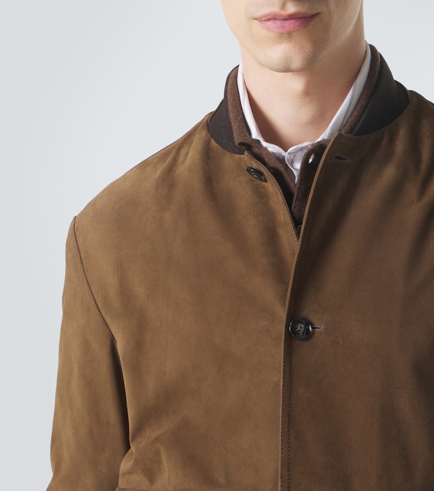 Suede bomber jacket