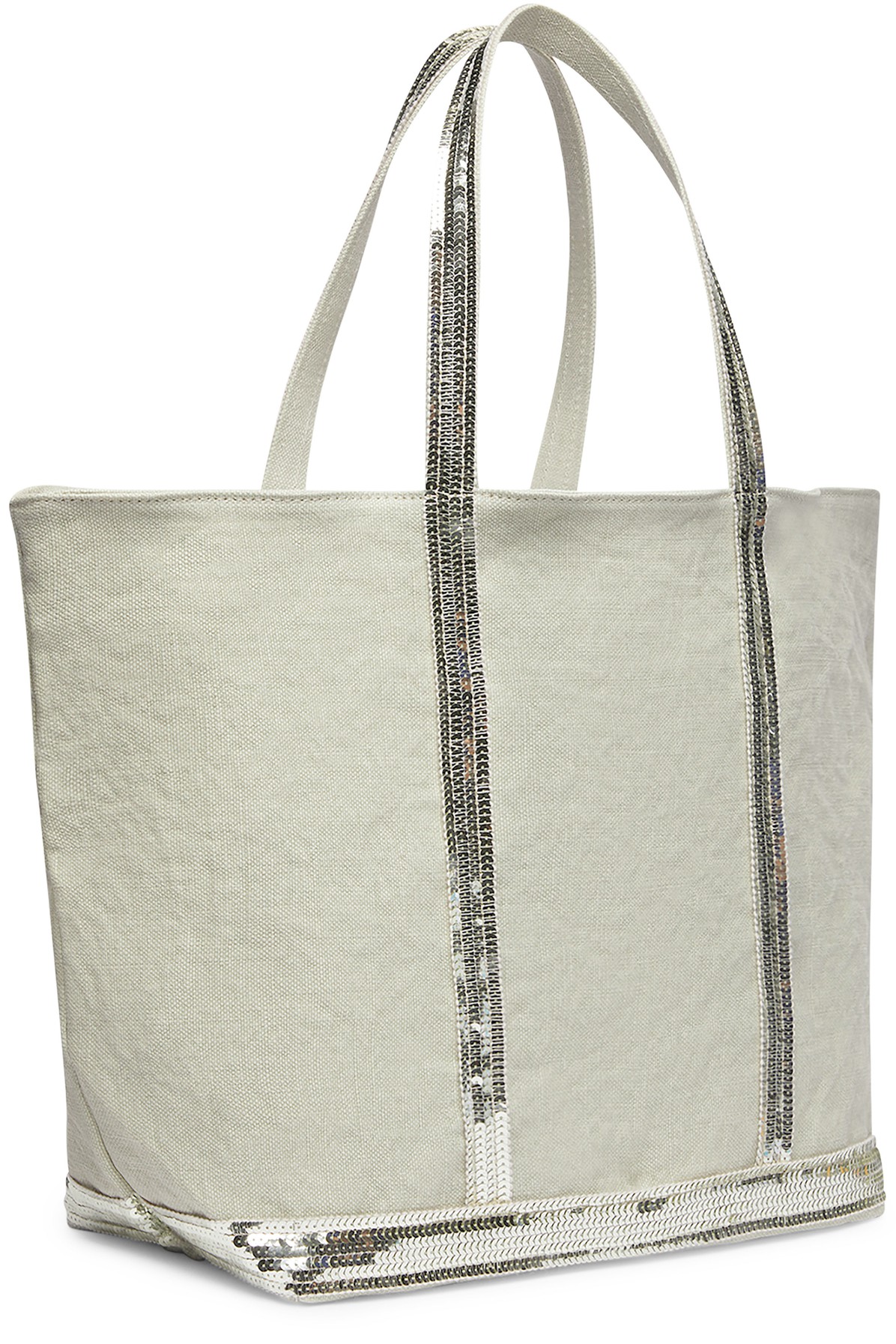 Linen L cabas tote bag