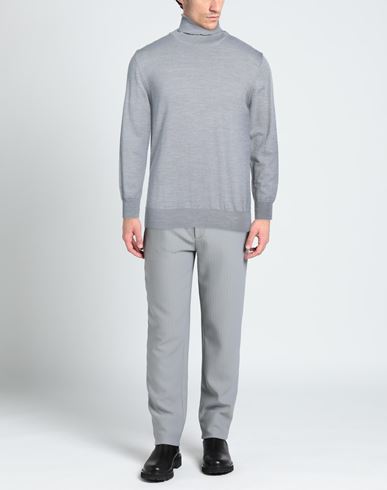 Man Turtleneck Grey Size XL Merino Wool