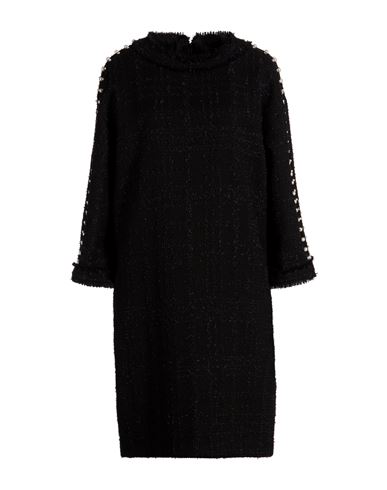 Woman Midi dress Black Size 14 Polyester, Polyamide, Acrylic, Viscose, Wool