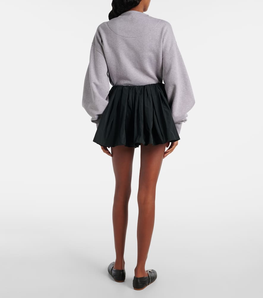 Gathered taffeta skort